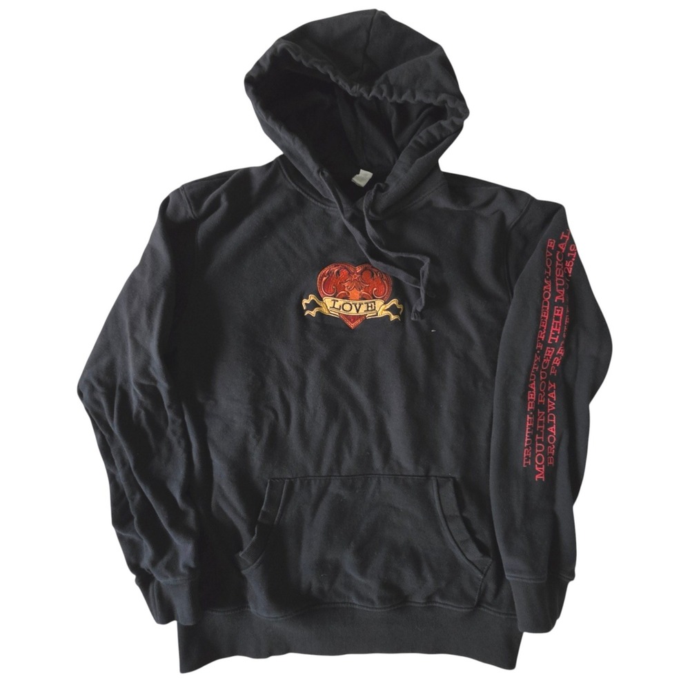 Moulin Rouge The Musical Mens Hoodie Black Broadway Premiere 2019 Large